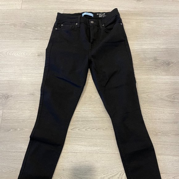 For All Mankind Women's Black Denim High Waist Skinny Size 27